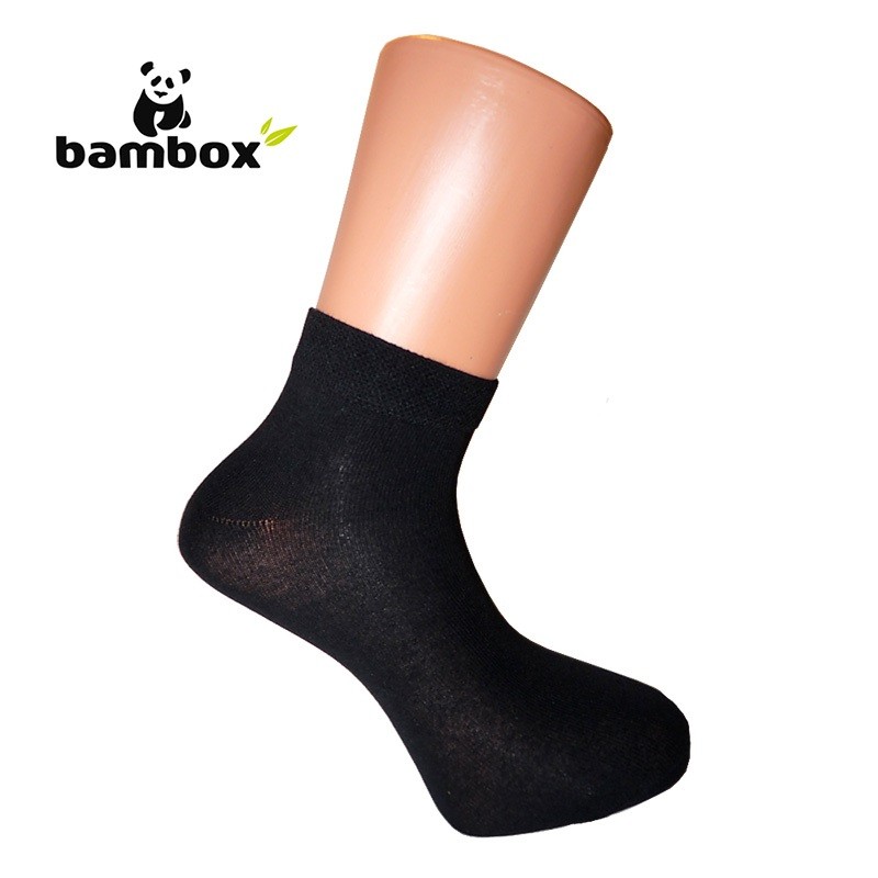Levně BX-ANKLE kotníkové bambusové ponožky BAMBOX 35-38 černá
