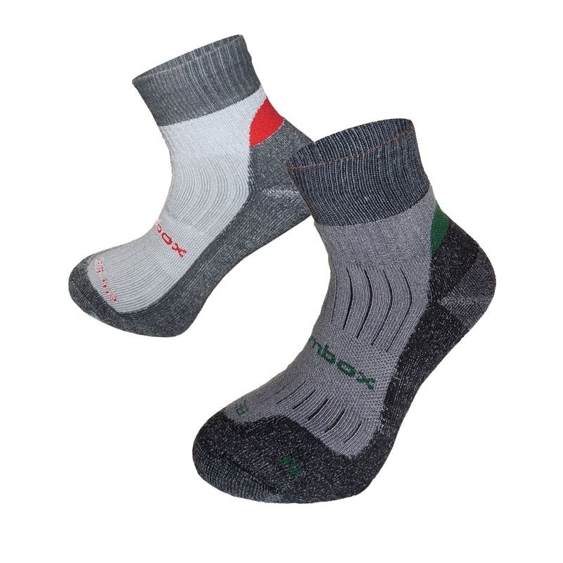 Levně BX-5 DURABLE bambusové ponožky BAMBOX 35-38 černá / červená
