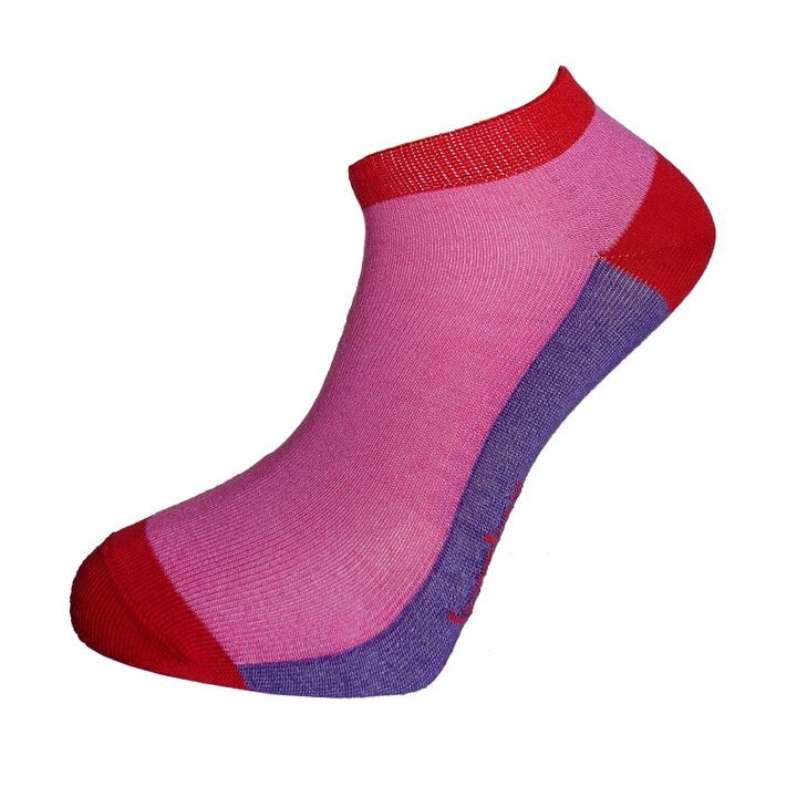 Levně BX-SNEAKER FUN nízké bambusové ponožky BAMBOX 35-38 růžová / fialová