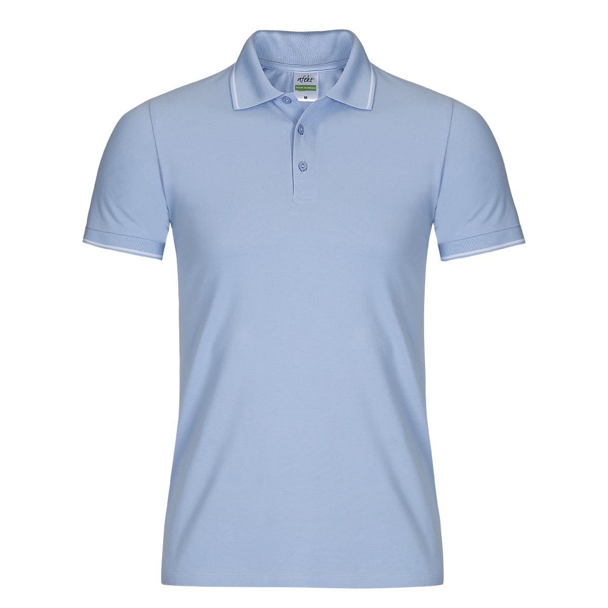 POLO pánské bambusové triko s límečkem Bambutik sky blue S