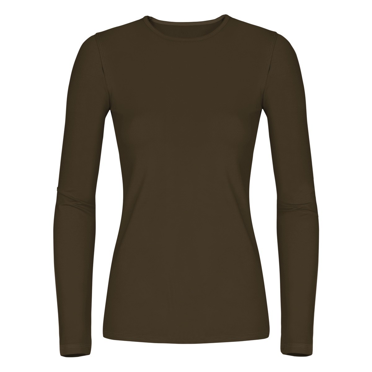 CLASSIC bambusové tričko dlouhý rukáv Bambutik - ŽENA hnědá S