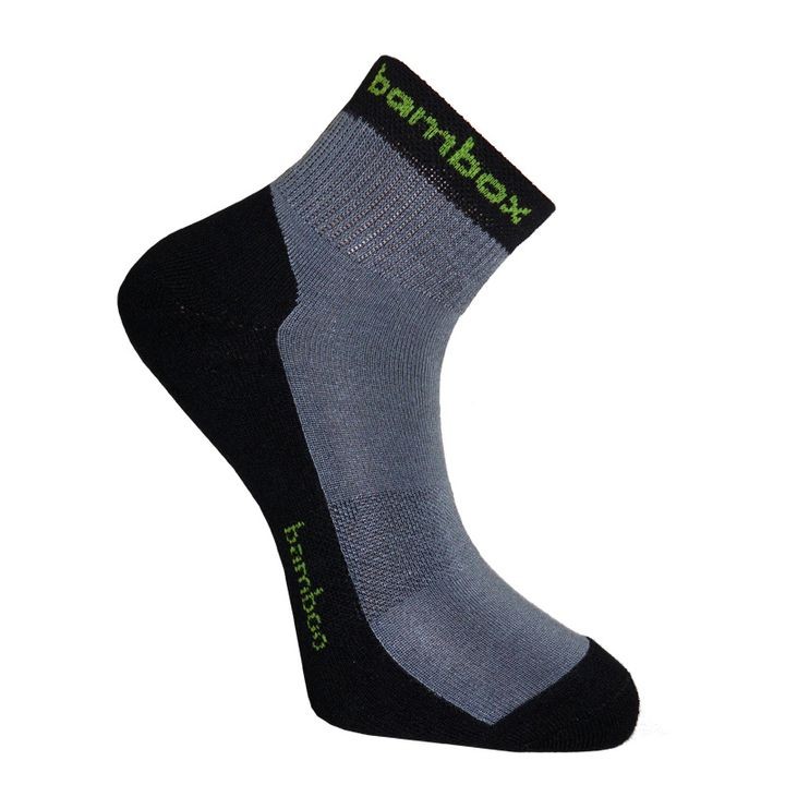 BX-2 ANKLE bambusové kotníčkové ponožky BAMBOX 35-38 černá / tm. šedá