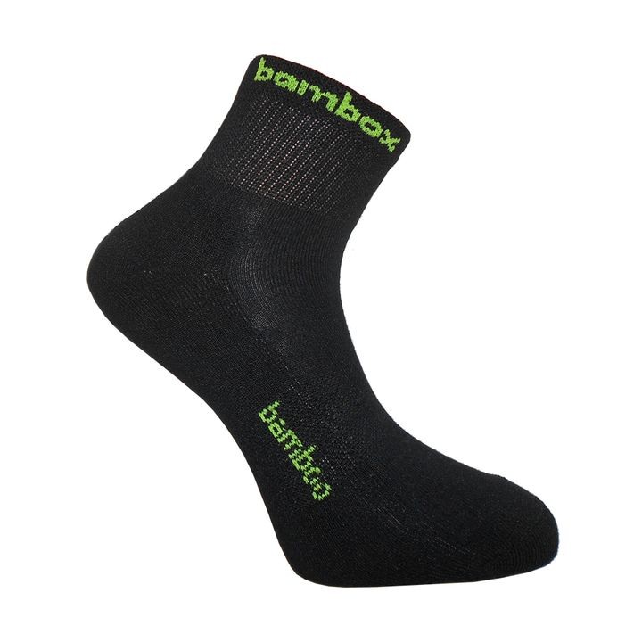 Levně BX-2 ANKLE bambusové kotníčkové ponožky BAMBOX 35-38 černá / černá