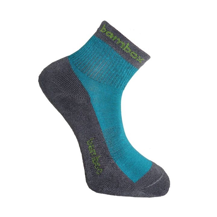 Levně BX-2 FUN bambusové kotníčkové ponožky BAMBOX 35-38 tm. šedá / indigo