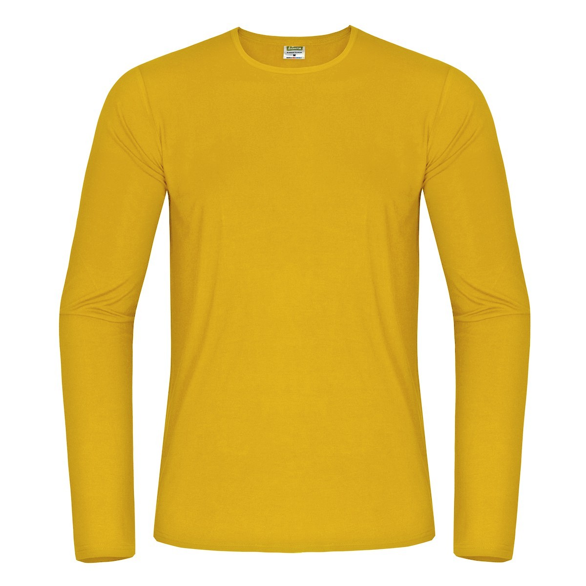Levně CLASSIC bambusové tričko dlouhý rukáv Bambutik - MUŽ hořčicová L