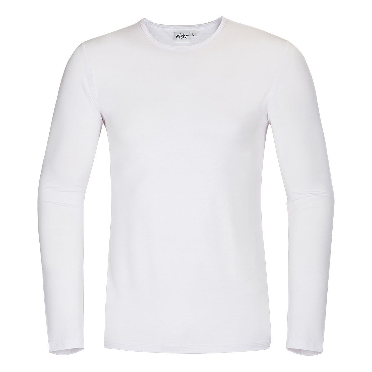 SLIM LONG pánské bambusové tričko dlouhý rukáv Bambutik bílá XL