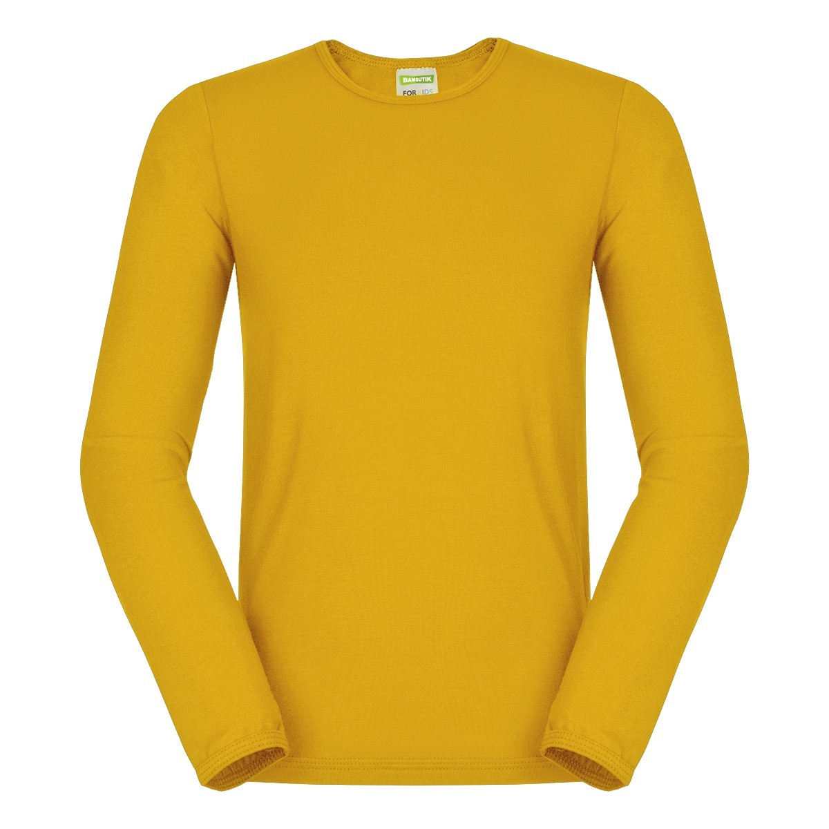 CLASSIC bambusové tričko dlouhý rukáv Bambutik - DÍTĚ hořčicová 140-146