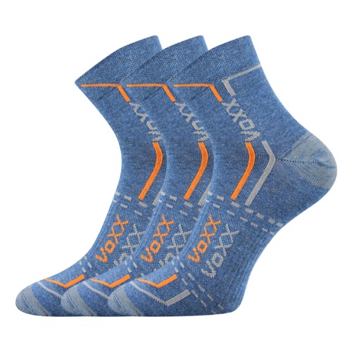 Levně FRANZ 03 sportovní prodyšné ponožky VoXX 39-42 jeans melé