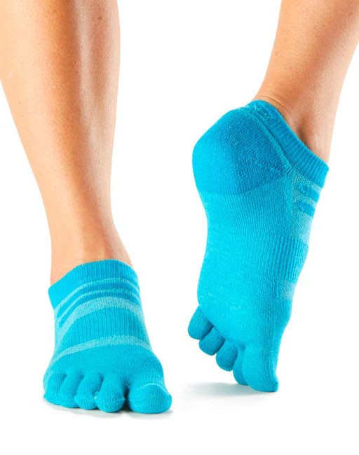 MEDIUMWEIGHT NO SHOW sportovní prstové ponožky ToeSox tyrkysová L