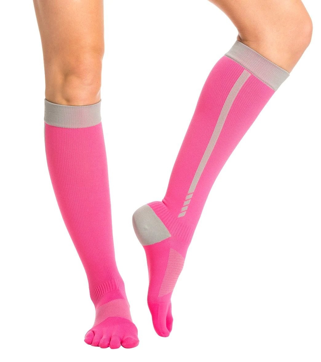 ZOE SPORT kompresní prstové podkolenky Toesox růžová M