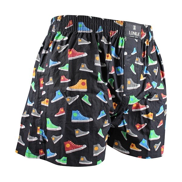 JACK boxers pánské bavlněné boxerky Voxx - vzor SHOES