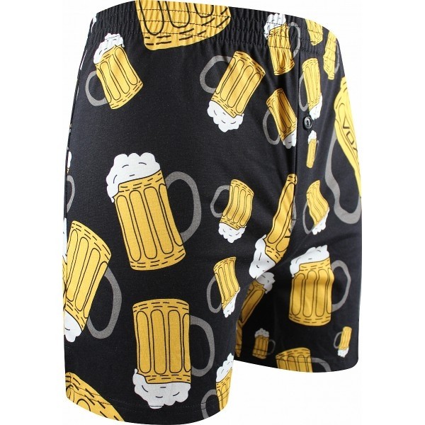 KARLOS pánské vzorované bavlněné trenýrky Lonka - PIVO