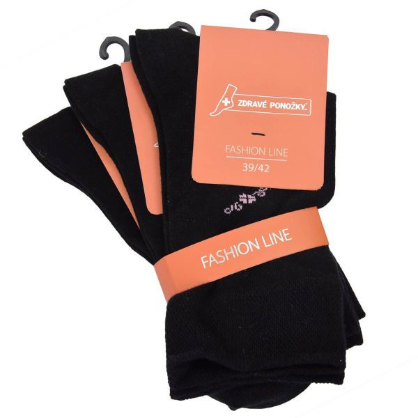  Vzorované bavlněné ponožky s jemným svěrem Zdravé ponožky