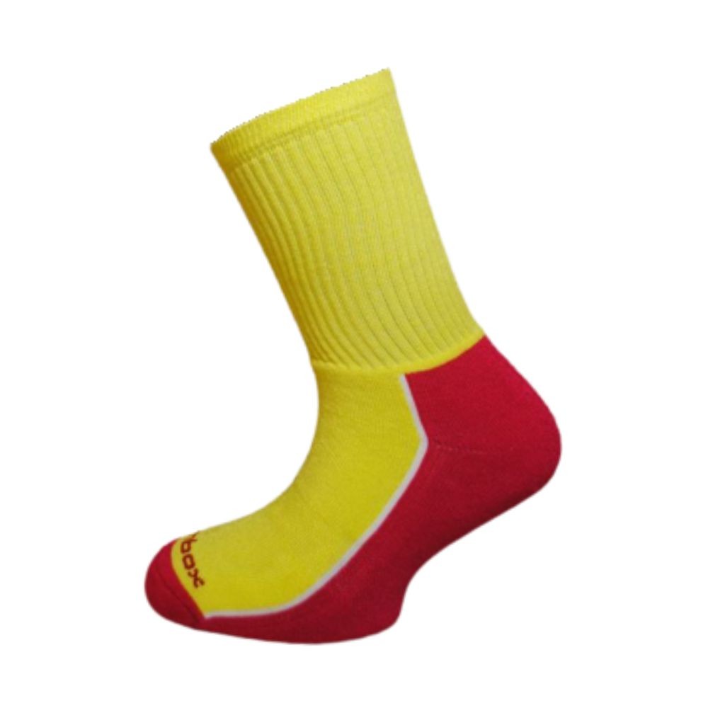 BX-3 KIDS dětské bambusové ponožky BAMBOX 31-34 fuchsia / žlutá
