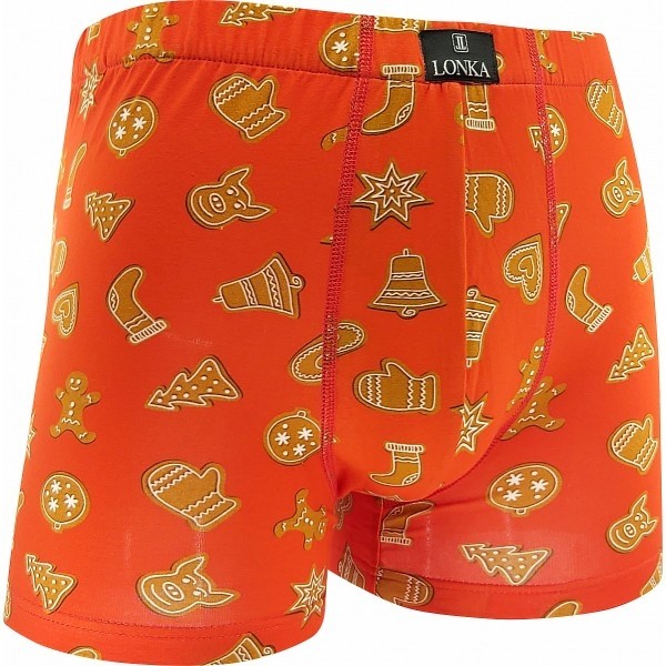 KEVIN pánské barevné elastické boxerky - PERNÍČKY