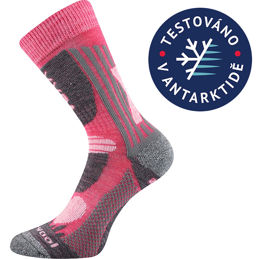 VISION dětské froté antibakteriální merino ponožky VoXX 30-34 růžová