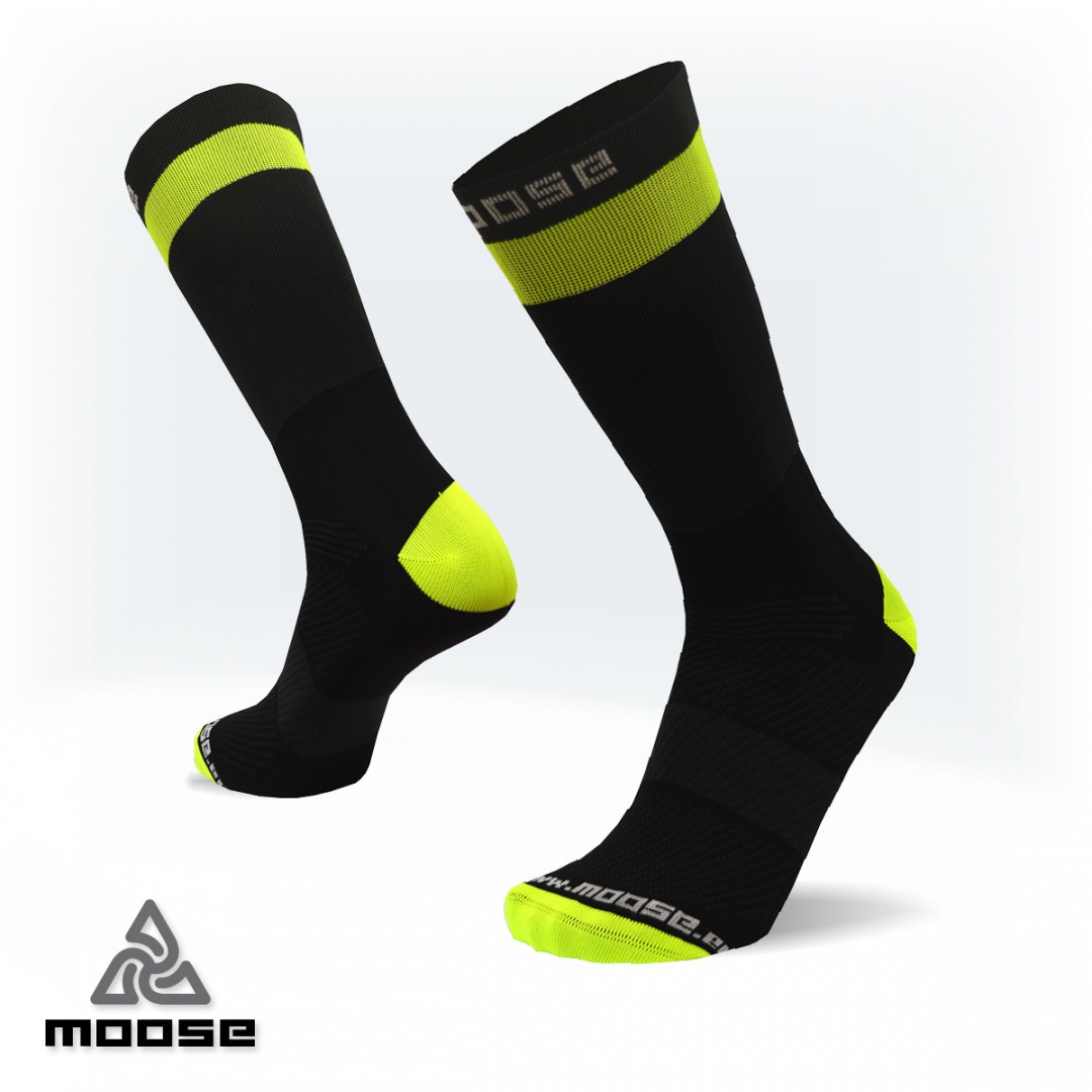RACE POLY sportovní cyklo ponožky Moose černá XS