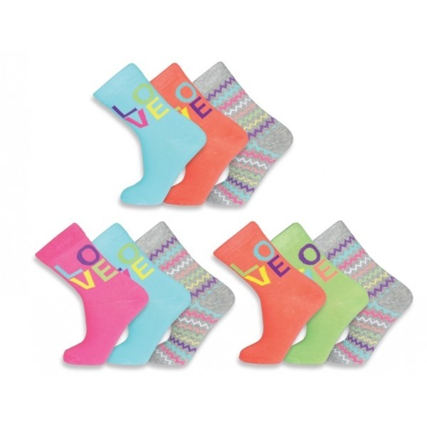 LOVE dětské bavlněné ponožky TRENDY SOCKS