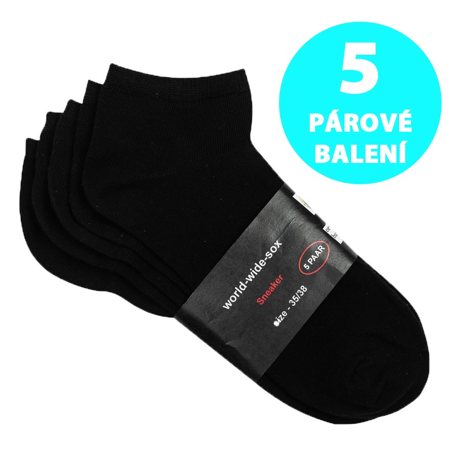 Unisex letní sneaker jednobarevné ponožky RS 43-46 5 párů