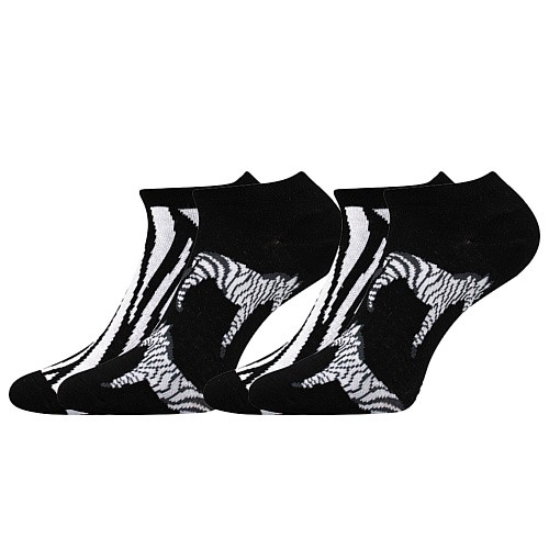 DUO 01 veselé barevné ponožky Boma - ZEBRA 39-42