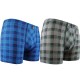 KEVIN pánské elastické boxerky - TARTAN
