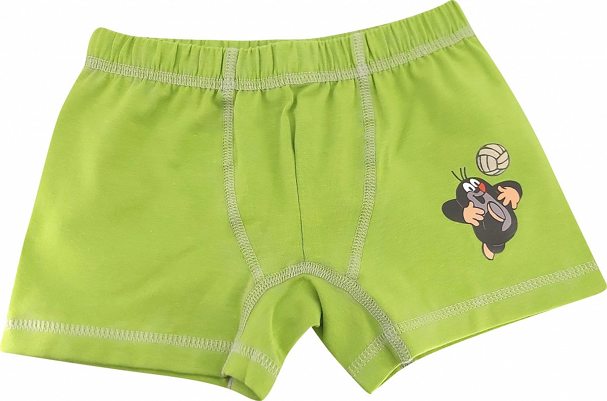 KR 003 dětské pohádkové boxerky s krtečkem Boma 110-116 zelená