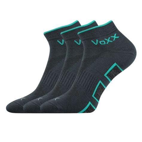 DUKATON kotníčkové sportovní ponožky se stříbrem VoXX 35-38 tm. šedá