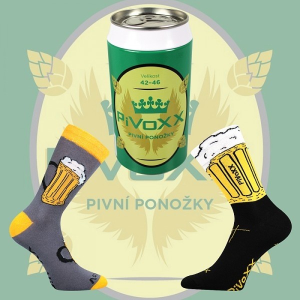 PIVoXX + PLECHOVKA pivní ponožky Voxx