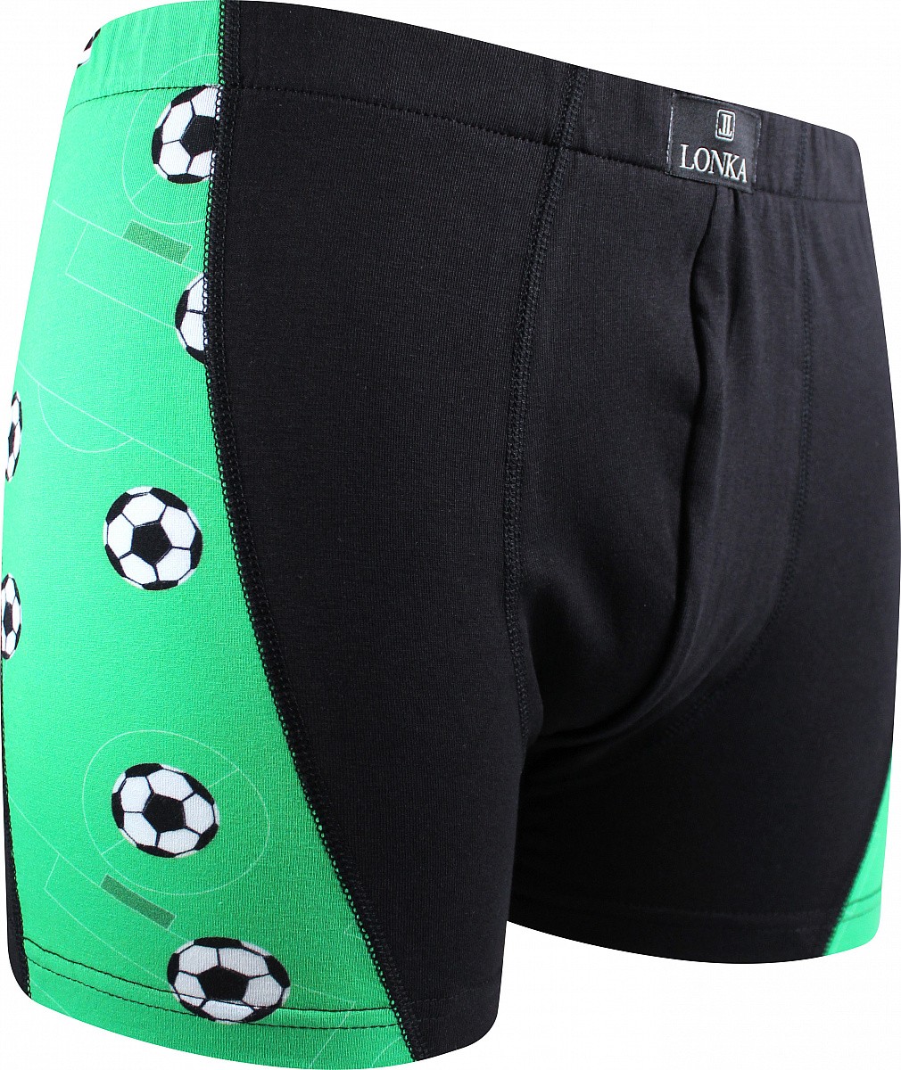 Levně KAMIL image pánské elastické boxerky - FOTBAL černá M