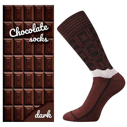 CHOCOLATE sladké veselé ponožky Lonka pánská hořká