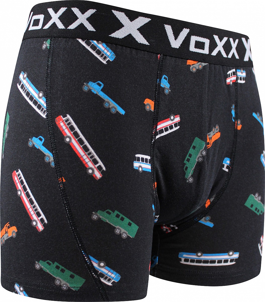 Levně KVIDO II pánské vzorované elastické boxerky VoXX - CARS XXL