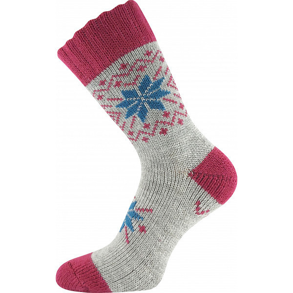 ALTA vlněné extra hřejivé antibakteriální ponožky se stříbrem VoXX 35-38 fuchsia / tyrkysová
