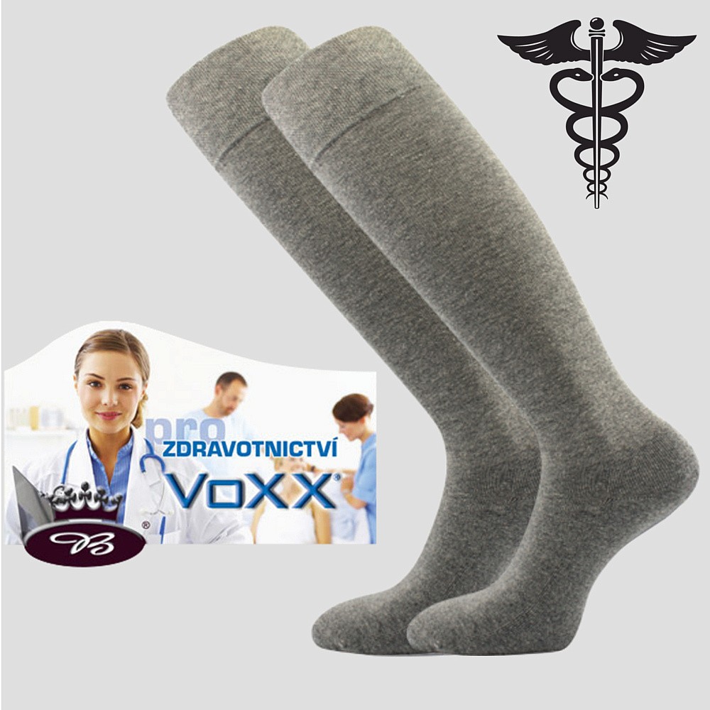 Levně MEDI KNEE zdravotnické podkolenky VoXX 35-38 šedá