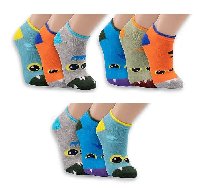 OBLUDY dětské barevné kotníkové ponožky TRENDY SOCKS 31-34 náhodný mix
