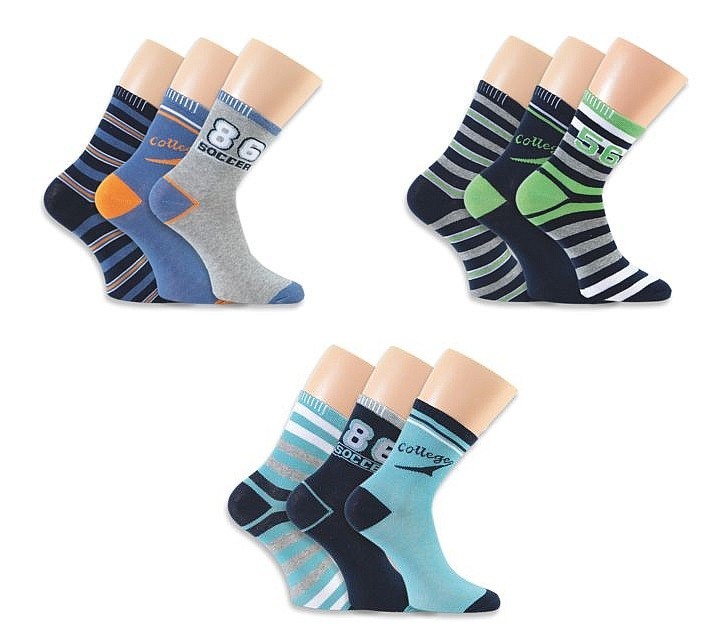 SOCCER dětské sportovní barevné ponožky TRENDY SOCKS 31-34 náhodný mix