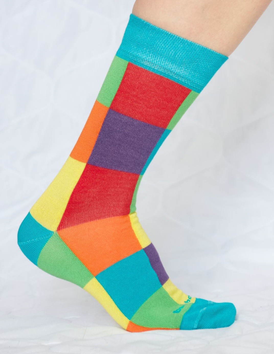 Levně BX-CUBE barevné bambusové ponožky BAMBOX 39-42 indigo / červená