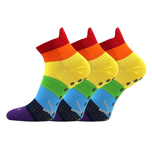 JOGA FUN protiskluzové ponožky ABS VoXX 43-46 rainbow (duha)