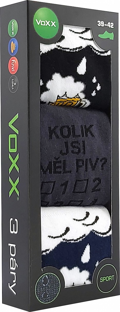 DEBOX barevné vánoční ponožky VoXX - PĚNA 39-42