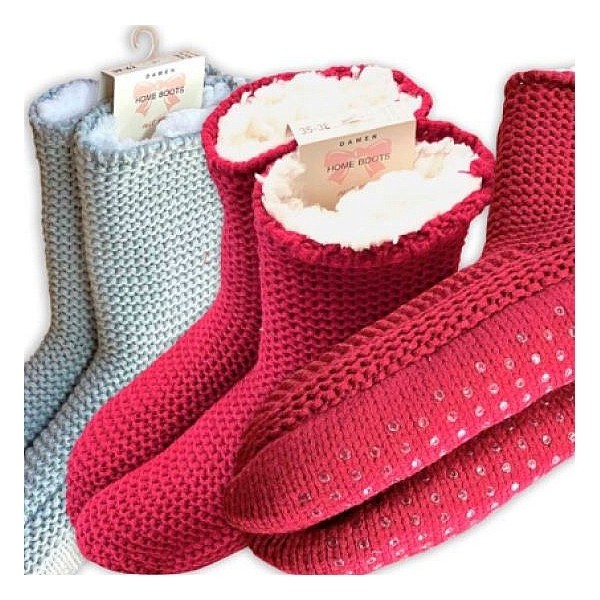 HOME BOOTS domácí teplé protiskluzové papuče TRENDY SOCKS