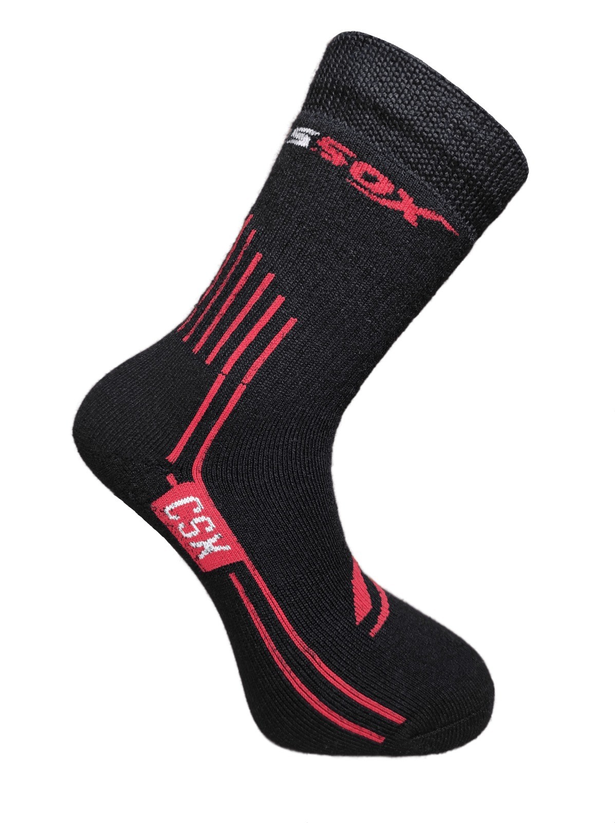 Levně CSX-HEROLD extra hřejivé merino ponožky COMPRESSOX 35-38 černá