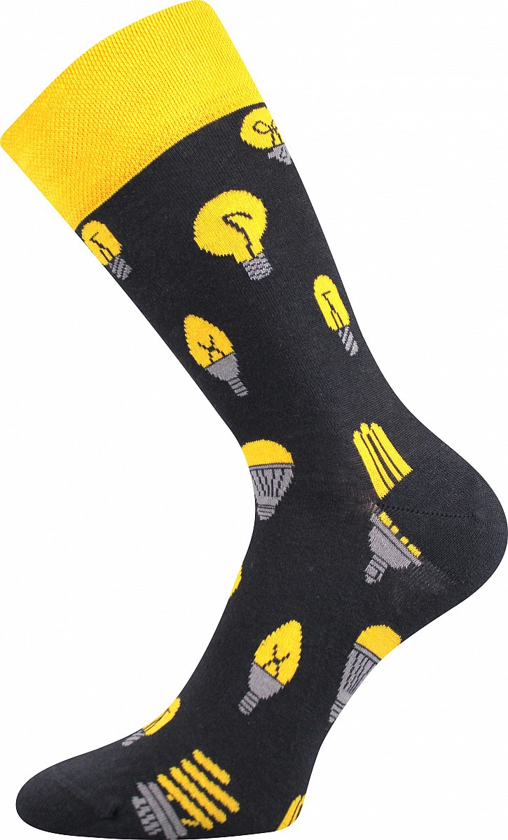 TWIDOR veselé ponožky Lonka - ŽÁROVKY - 1 pár EXTRA 43-46