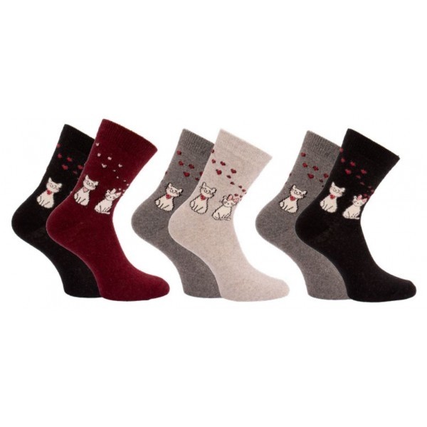 LOVE CATS hřejivé veselé ponožky TRENDY SOCKS
