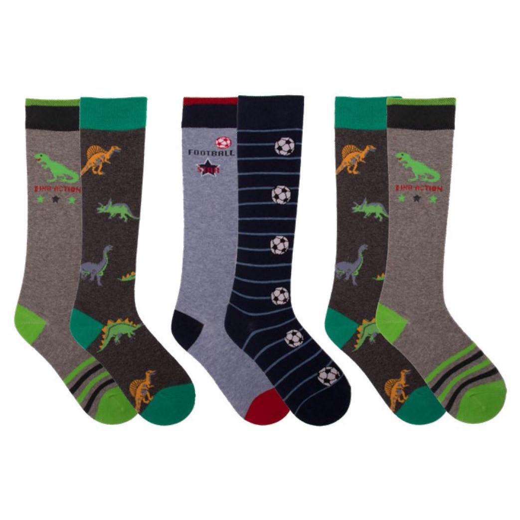 ACTION DINO dětské barevné podkolenky TRENDY SOCKS 31-34 náhodný mix