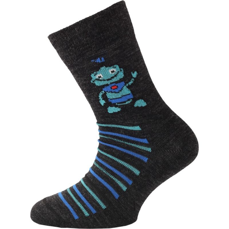 TJB dětské merino ponožky Lasting černá S