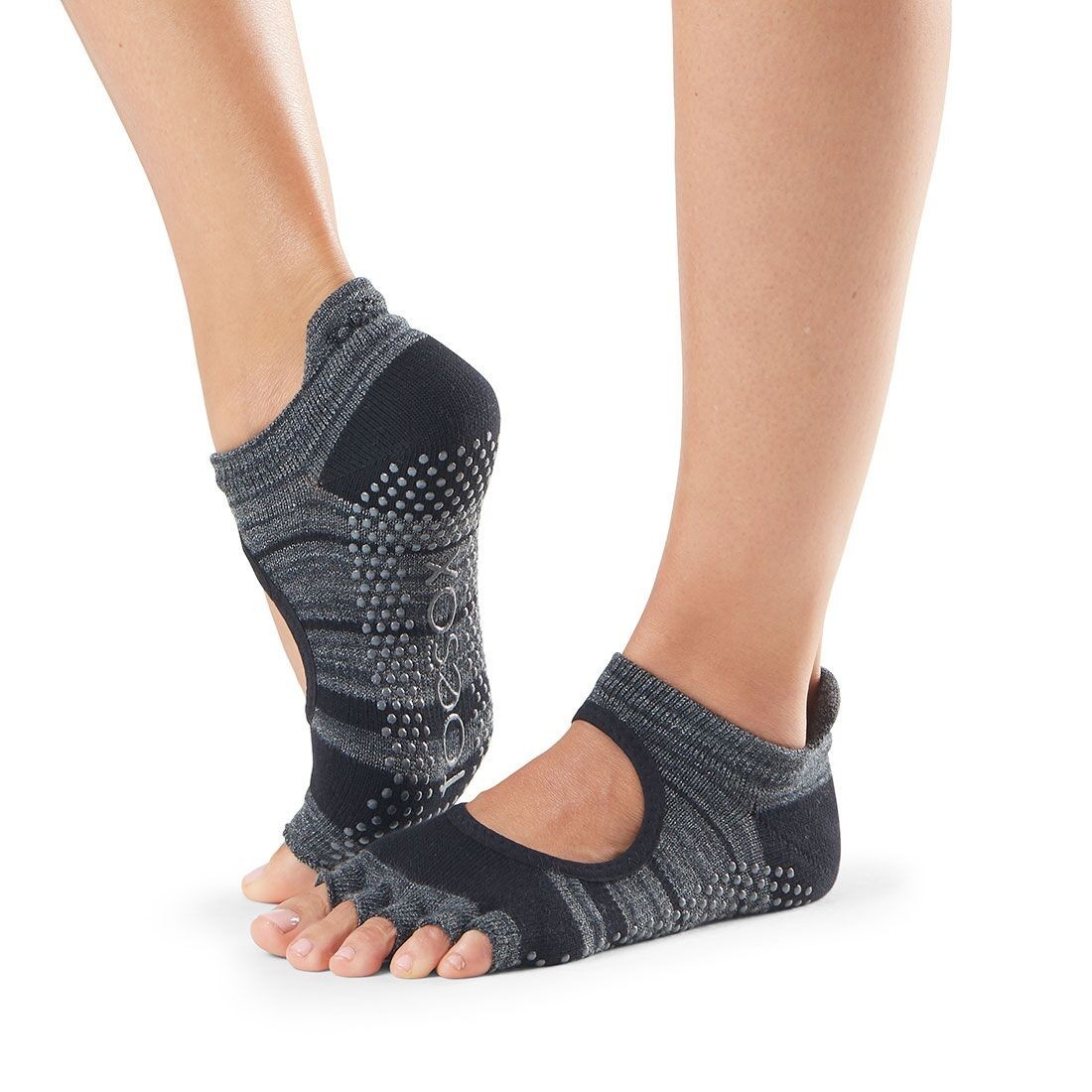 Levně BELLARINA bezprstové protiskluzové ponožky ToeSox - SHADOW S