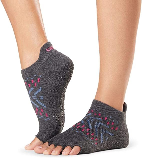 Levně LOW RISE bezprstové protiskluzové ponožky ToeSox - FESTIVAL M