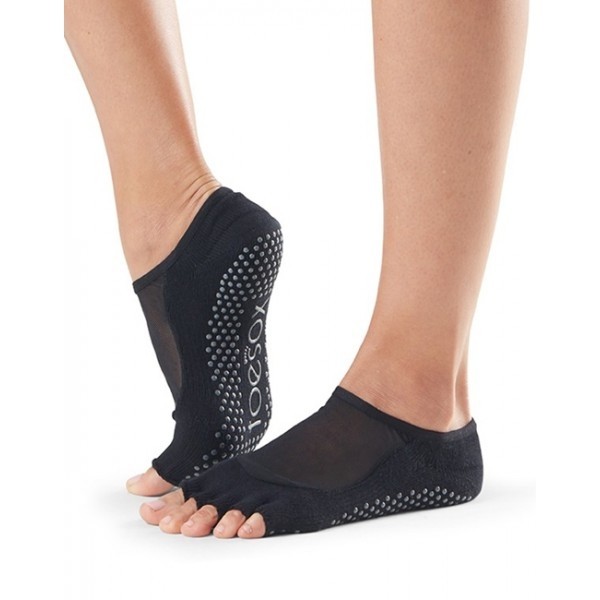 LUNA bezprstové protiskluzové ponožky ToeSox - BLACK