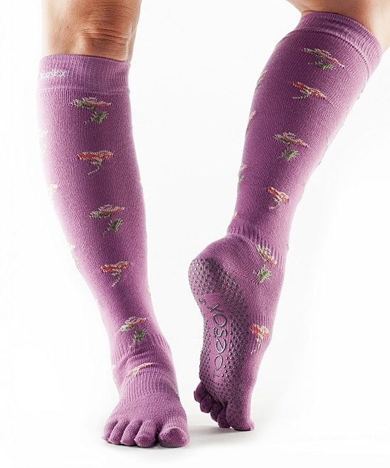 Levně SCRUNCH KNEE prstové protiskluzové podkolenky ToeSox - DITZY M
