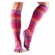 Levně SCRUNCH KNEE bezprstové protiskluzové podkolenky ToeSox - RAZZLE DAZZLE M