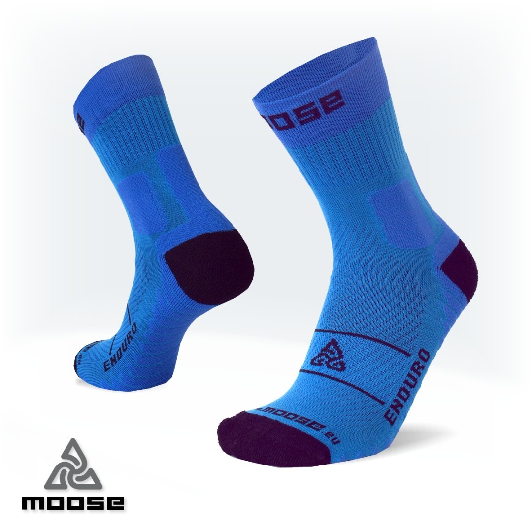 ENDURO klasické offroadové ponožky Moose modrá XL